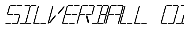 Silverball Oblique font preview